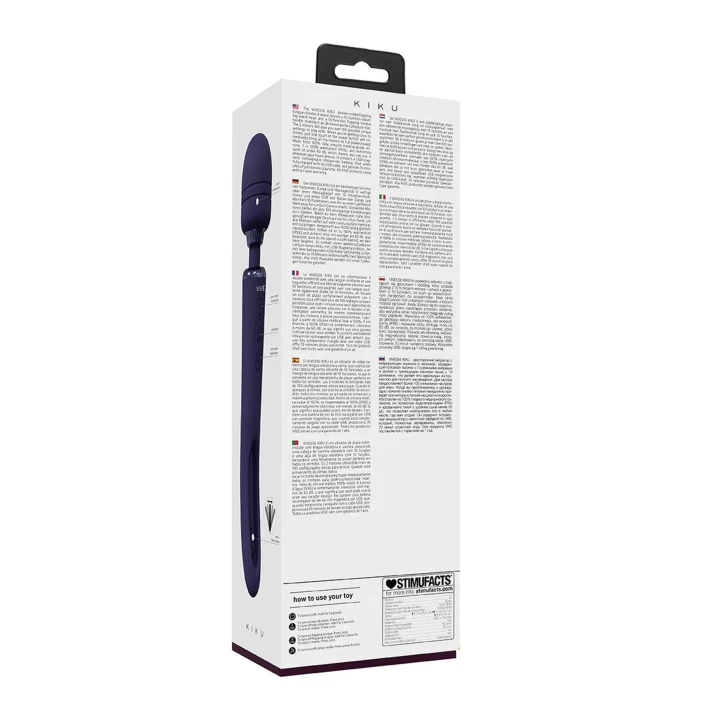 Wibrator podwójny z funkcją stymulacji G-spot, 10 trybów wibracji, wodoodporny, fioletowy