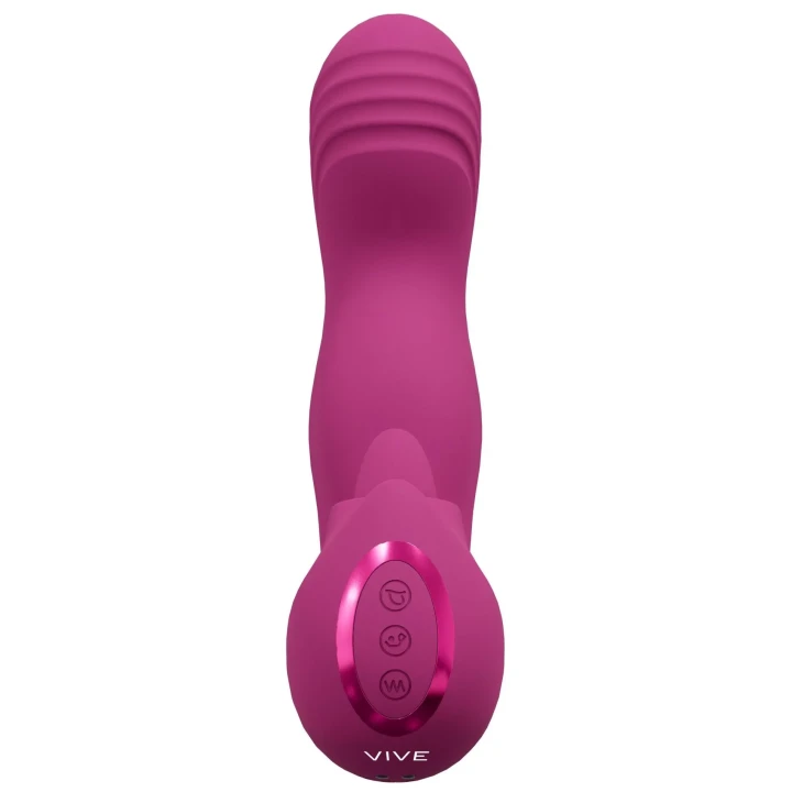 Wibrator G-Spot z trzema silnikami, funkcją masażu i wodoodpornym silikonem