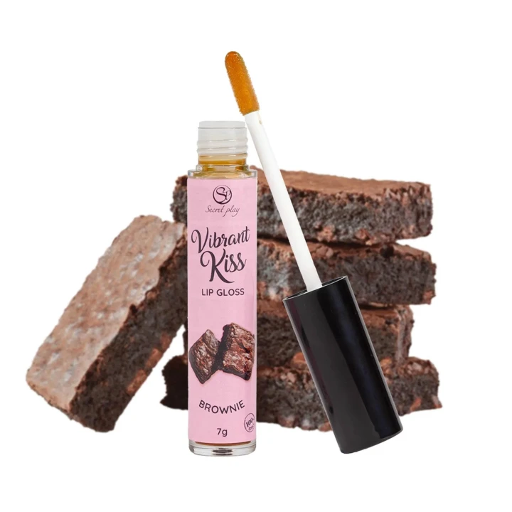 Błyszczyk do ust z efektem wibracyjnym o smaku brownie - Vibrant Kiss Brownie