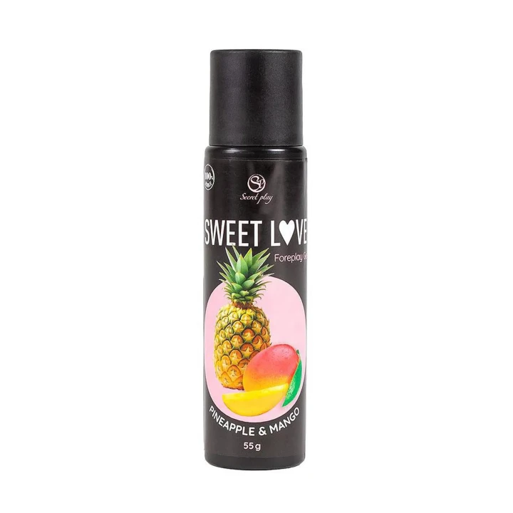 Jadalny żel intymny Mango i Ananas - 60 ml, gładka konsystencja, 100% jadalny