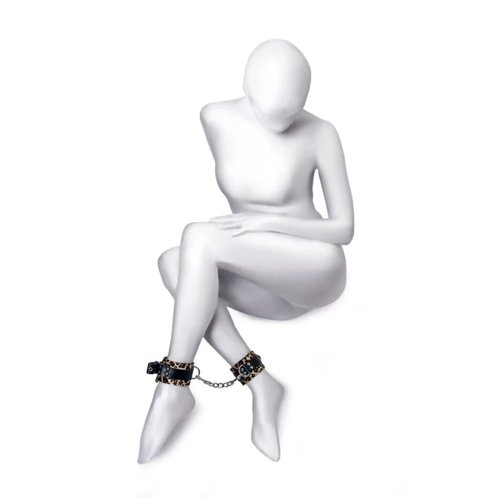 Kajdanki na kostki Anonymo, elegancka skóra PU, nowoczesny nadruk, 27 cm