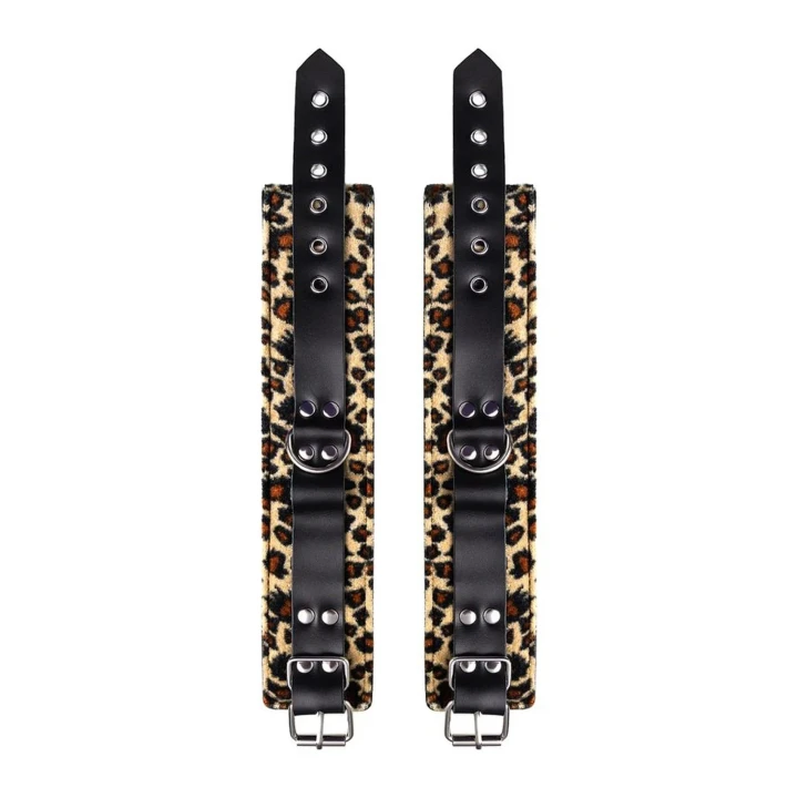 Kajdanki na kostki Anonymo, elegancka skóra PU, nowoczesny nadruk, 27 cm