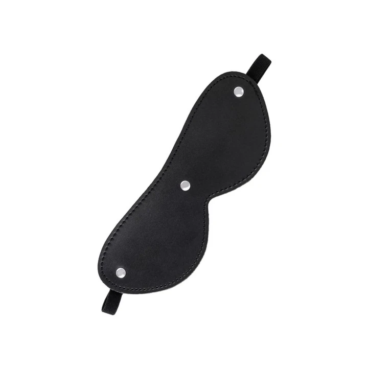 Maska Anonymo z PU skóry, elegancka, czarna, 24 cm, idealna na wydarzenia tematyczne