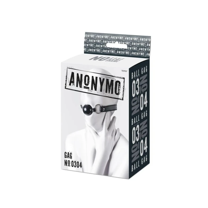 Gag BDSM, TPR, czarny, długość 64 cm, z metalowymi okuciami, uniwersalny rozmiar