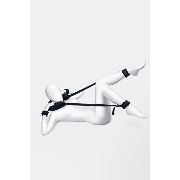 Pas do unieruchamiania Anonymo z poduszką, welurowy, czarny, 127 cm