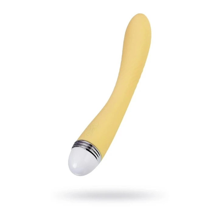 Wibrator Flovetta Toyfa Calla, silicone, anatomiczny, 10 trybów, 22 cm, żółty