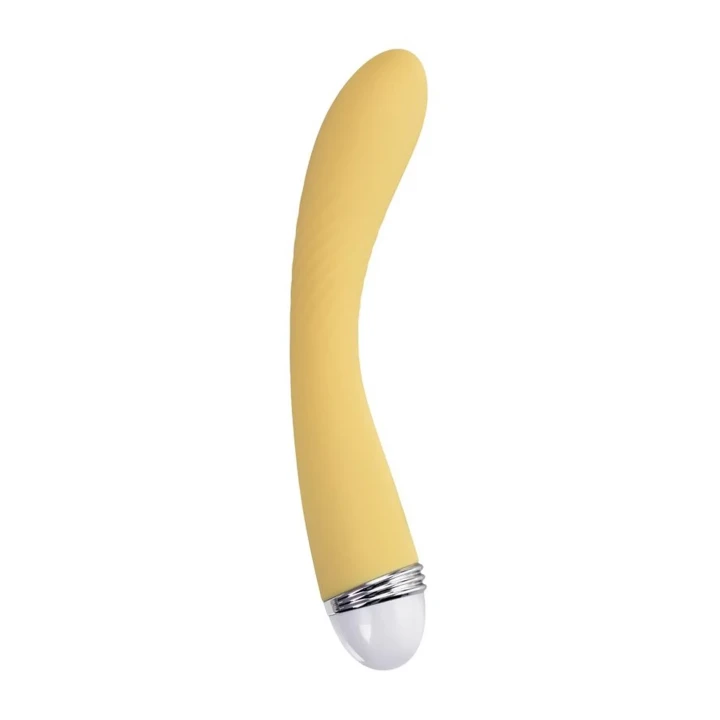 Wibrator Flovetta Toyfa Calla, silicone, anatomiczny, 10 trybów, 22 cm, żółty