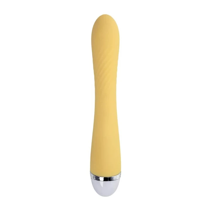 Wibrator Flovetta Toyfa Calla, silicone, anatomiczny, 10 trybów, 22 cm, żółty