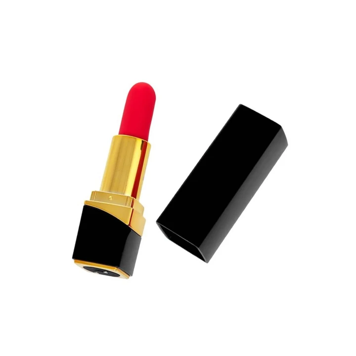 Mini wibrator do stymulacji, styl szminki, 10 trybów wibracji, czarny, 9 cm, Toyfa