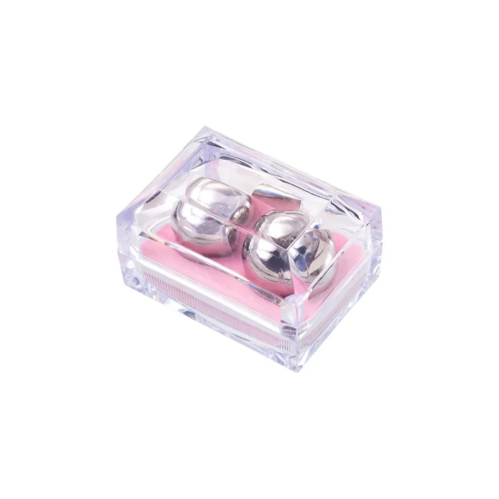 Kulki waginalne stymulacyjne Metal TOYFA, stal medyczna, srebrne, Ø 2.5 cm