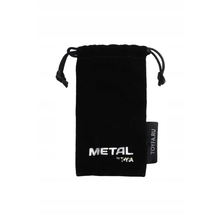 Korek analny z metalu TOYFA z białym kryształkiem, długość 10,8 cm