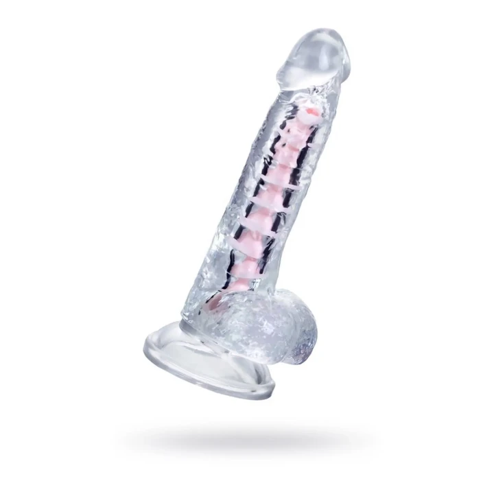 Elastyczne dildo do stymulacji punktu G A-Toys Paret, przezroczyste, 18 cm
