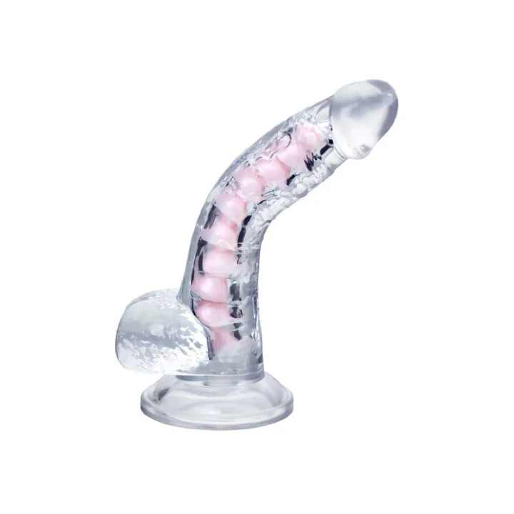 Elastyczne dildo do stymulacji punktu G A-Toys Paret, przezroczyste, 18 cm