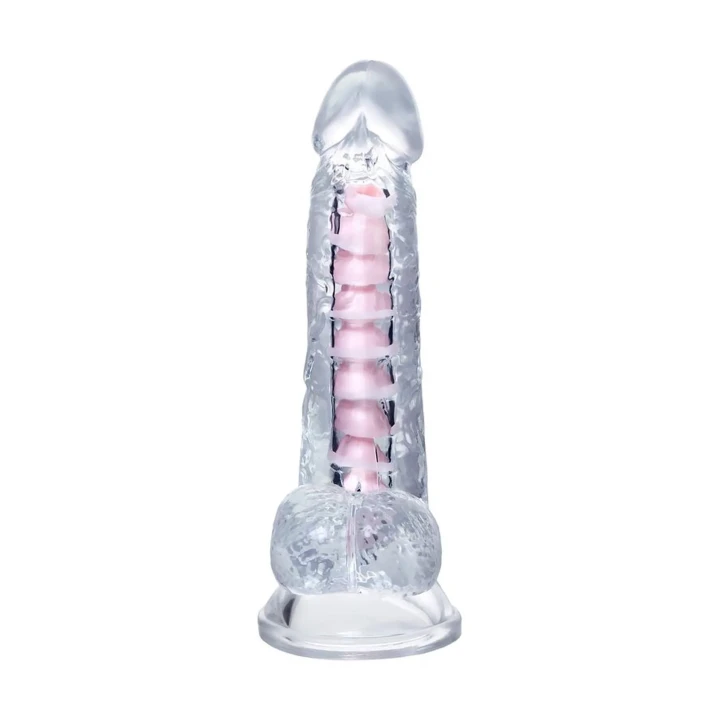 Elastyczne dildo do stymulacji punktu G A-Toys Paret, przezroczyste, 18 cm