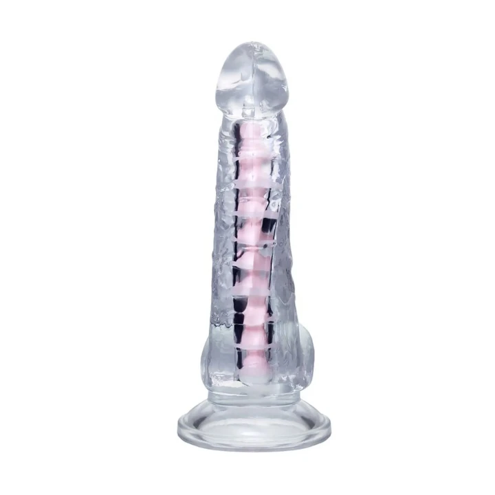 Elastyczne dildo do stymulacji punktu G A-Toys Paret, przezroczyste, 18 cm
