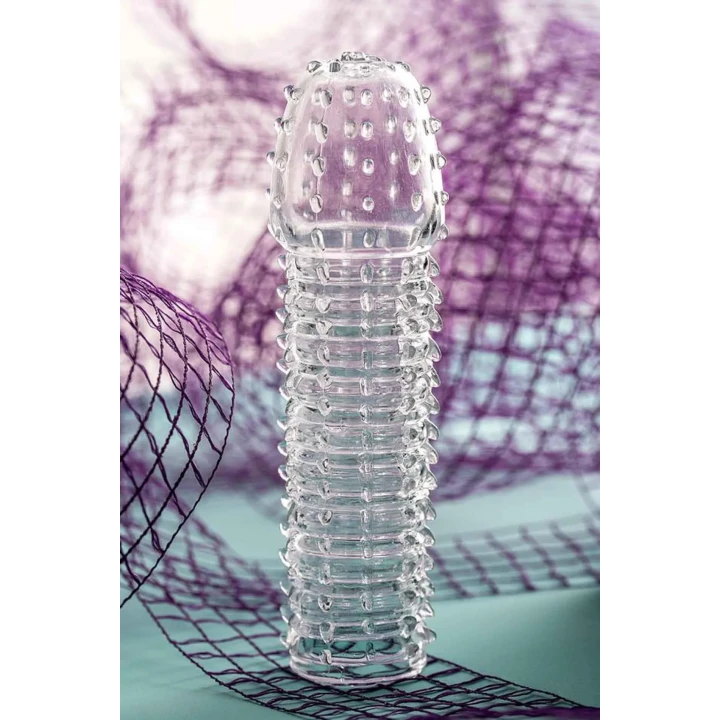 Extender do penisa A-TOYS, przezroczysty, 15,2 cm, elastyczny, wygodny, TPR