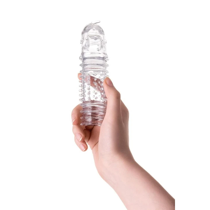Nakładka na penisa A-TOYS, przezroczysta, z TPR, 15.3 cm, elastyczna i komfortowa