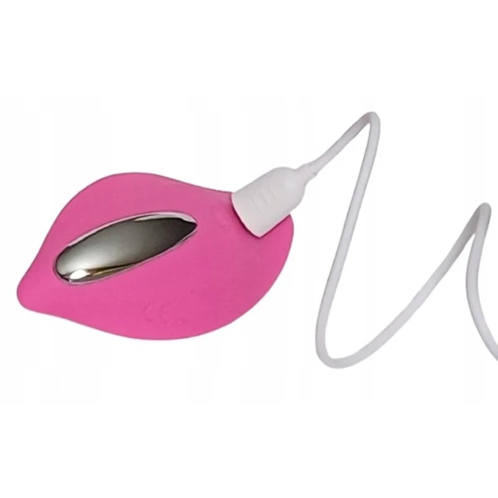 Wearable wibrator RUMBA z 12 programami wibracji, różowy silikonowy masażer intymny