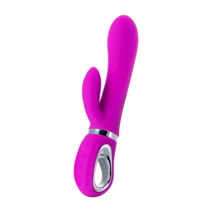Stymulator łechtaczkowy JOS JOLY, wibrator z trybem WOW, silikon, 19,6 cm, fuksia