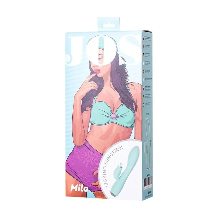 Wibrator Rabbit z funkcją lizania, silikonowy, 20 cm, 10 trybów wibracji