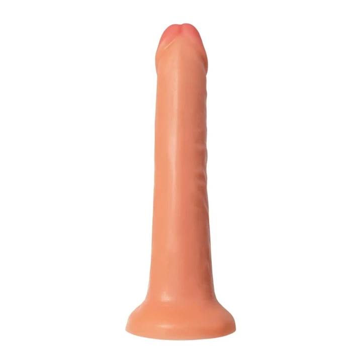 Realistyczne dildo o długości 20 cm i średnicy 3 cm z przyssawką, PVC, kolor flesh