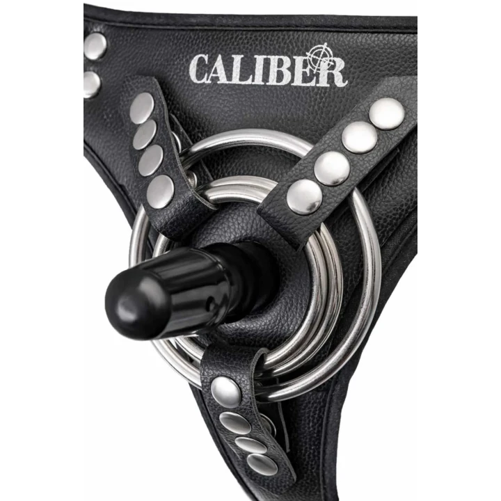 Uprząż strap-on dla kobiet RealStick CALIBER, dwa typy mocowania, regulowane paski