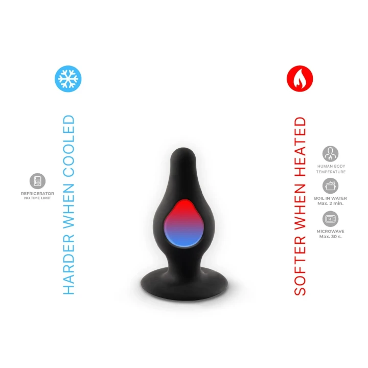 Wibrator analny SD Plug Model 2 XS - czarny, innowacyjny silikon SILEXPAN