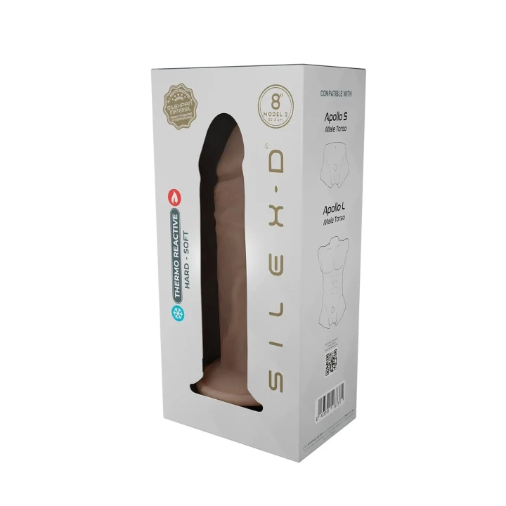 Realistyczne dildo ze silikonem ciekłym, 8 cali, do wykorzystania w wodzie, z mocną przyssawką