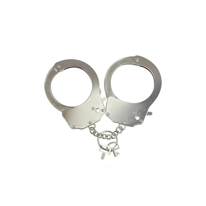 Metalowe kajdanki zabawowe z regulacją i kluczykiem - unikalny dodatek do intymnych igraszek