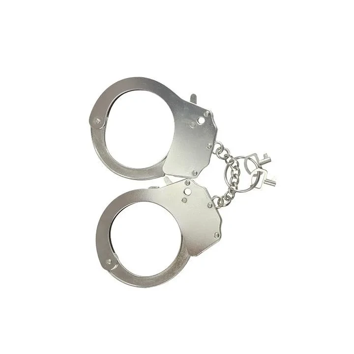 Metalowe kajdanki zabawowe z regulacją i kluczykiem - unikalny dodatek do intymnych igraszek