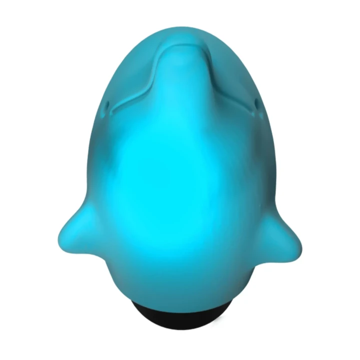 Mini wibrator do stymulacji z silikonowym delfinem, wymiary 2,5 cm x 7,5 cm