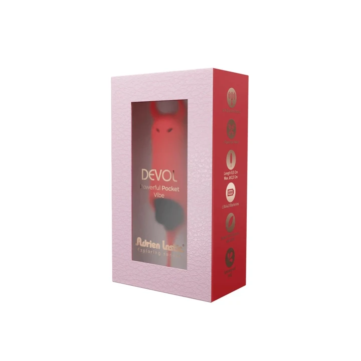 Stymulator-wibrator do towarzystwa - Mini wibrator w kształcie diabła, 9,5 cm