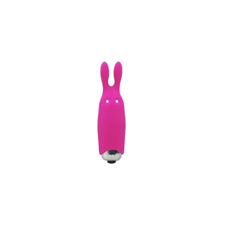 Stymulator łechtaczkowy - Kompaktowy wibrator silikonowy RabbitPink 8,5 cm