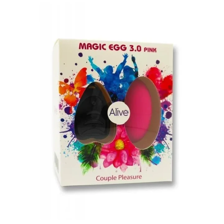 Zdalnie sterowany wibrator jajka Egg 3.0 PINK z 10 trybami wibracji i pilotem