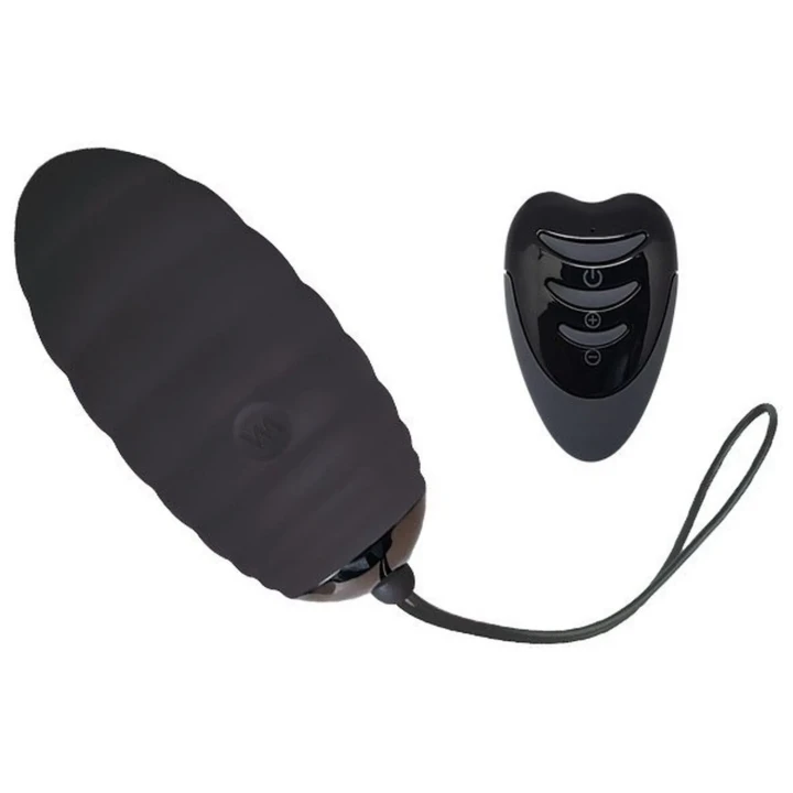 Wibrator silikonowy jajko Ocean Breeze 2.0 czarny, 10 funkcji wibracji, zdalne sterowanie