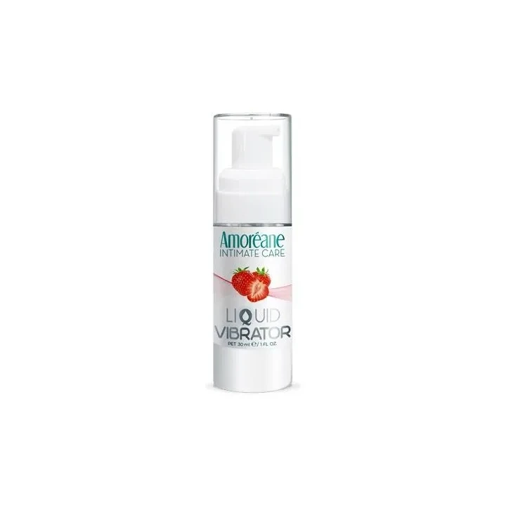 Wibrujący żel intymny Liquid Vibrator w sprayu - truskawkowy, 30ml