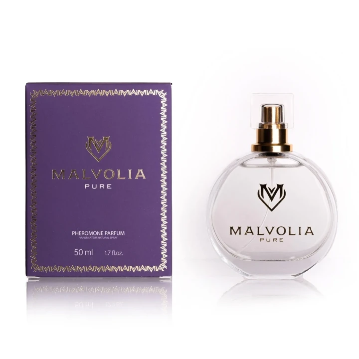 Perfumy z feromonami dla kobiet - MALVOLIA PURE, 50ml, drzewno-kwiatowy zapach