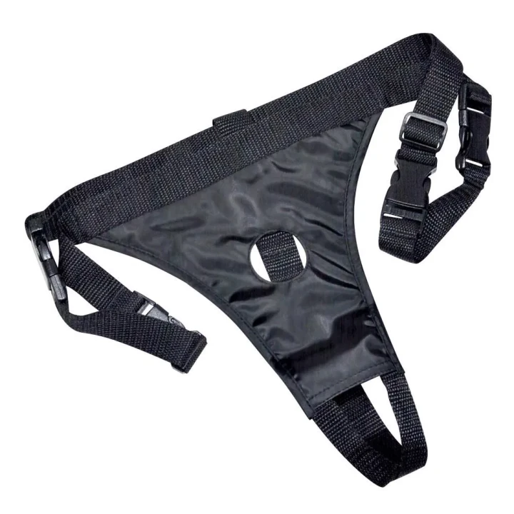 Podwójne dildo strap-on z regulowanym paskiem, długość 13-19 cm, średnica 2,6-4,6 cm