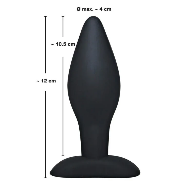 Korek analny Black Velvets, silikonowy, duży, długość 12 cm, średnica 4 cm