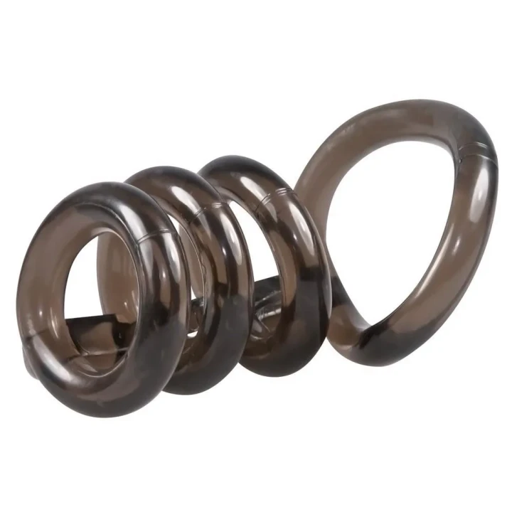 Zestaw czterech pierścieni erekcyjnych Bad Kitty z elastycznego materiału TPE