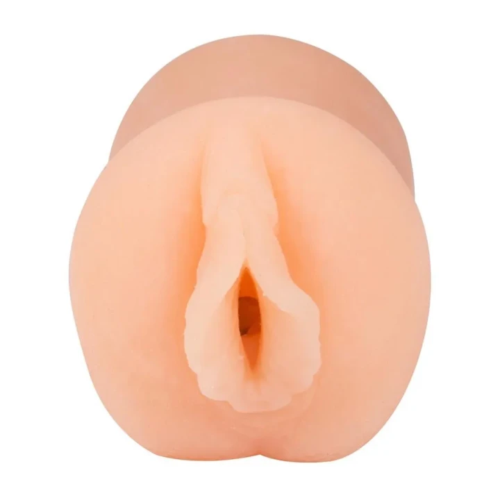 Masturbator kompaktowy z elastycznego materiału TPR, długość 11 cm, prążkowana struktura