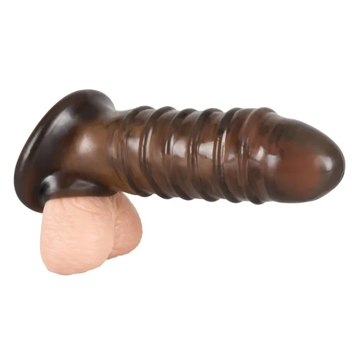 Tuleja na penisa Dick & Ball Sleeve dymna, długość 18 cm, materiał TPR