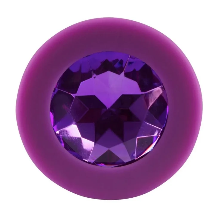 Korek analny Purple Jewel ze silikonu, średnica 1-3,5 cm, długość 8 cm, elegancki design