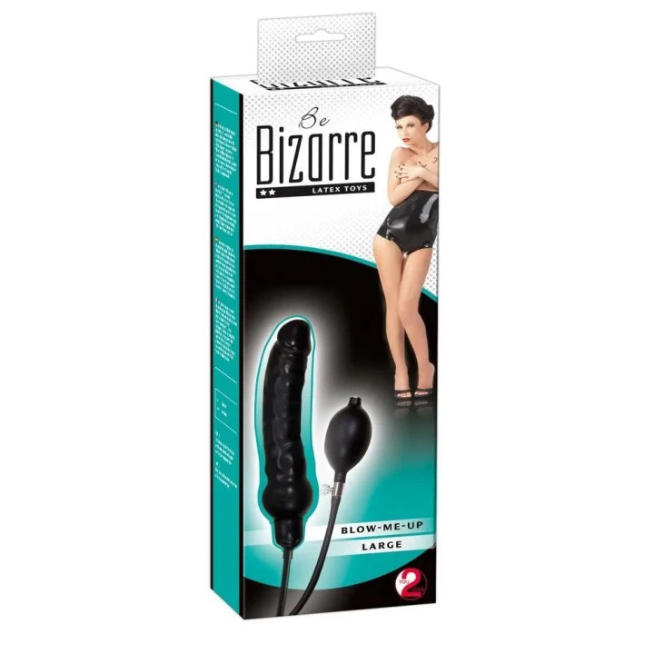 Nadmuchiwane dildo lateksowe o regulowanej średnicy 2,5 - 8,5 cm, długość 25 cm