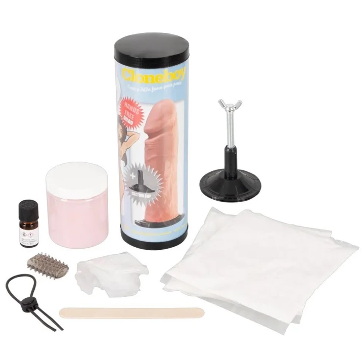 Zestaw do odlewu penisa z podstawą ssącą - Cloneboy Suction w kolorze różowym