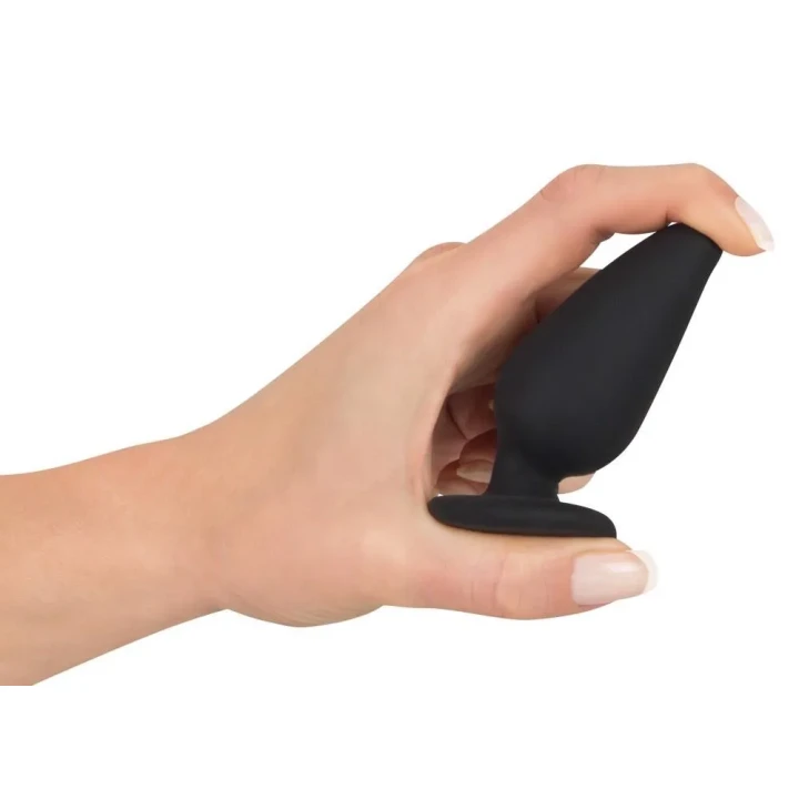 Wtyczka analna Black Velvets Heavy Plug M, silikonowa 75g, stożkowy kształt, bezpieczna