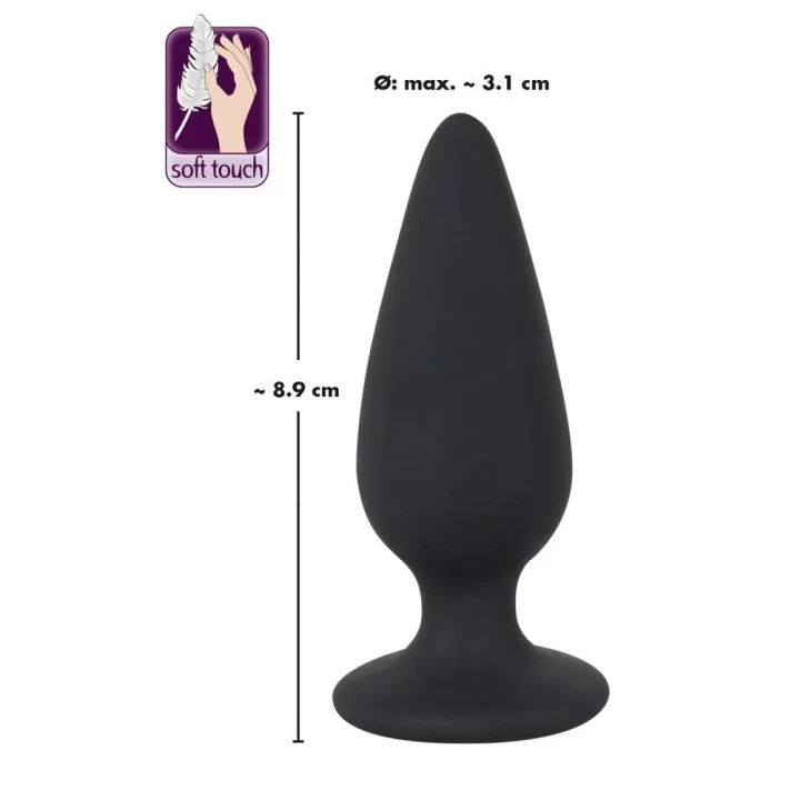 Wtyczka analna Black Velvets Heavy Plug M, silikonowa 75g, stożkowy kształt, bezpieczna