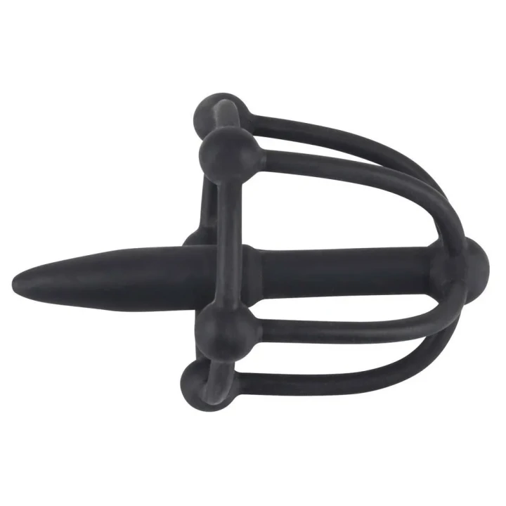 Zestaw do stymulacji intymnej z Klatką na Żołądź i Penis Plugiem z silikonu