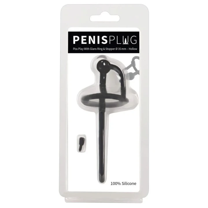 Zatyczka do cewki moczowej z silikonu - Penis Plug Piss Play 12,7 cm z funkcją zatrzymania