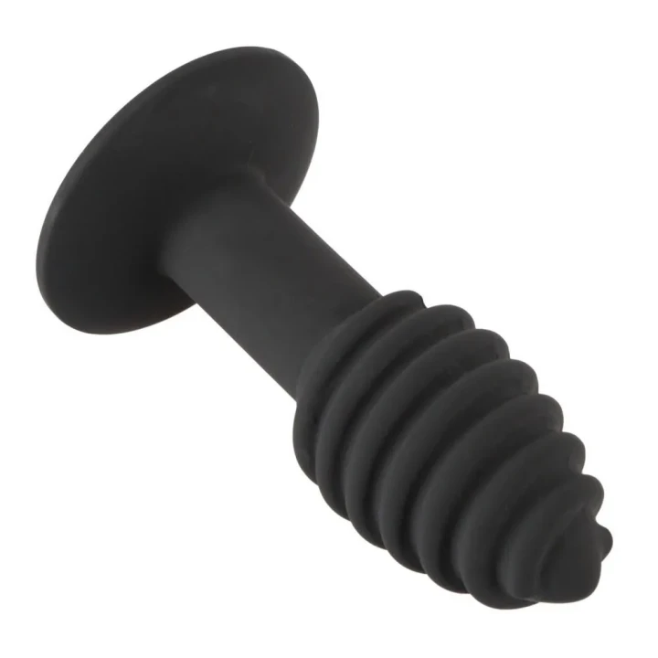 Korek analny wibracyjny typu twist z silikonu - Black Velvets, 7 trybów, 10,7 cm